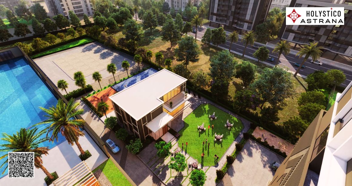 Holystico-Astrana-Amenities-Podium-Aerial-View-Hadapsar-Pune